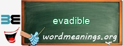 WordMeaning blackboard for evadible